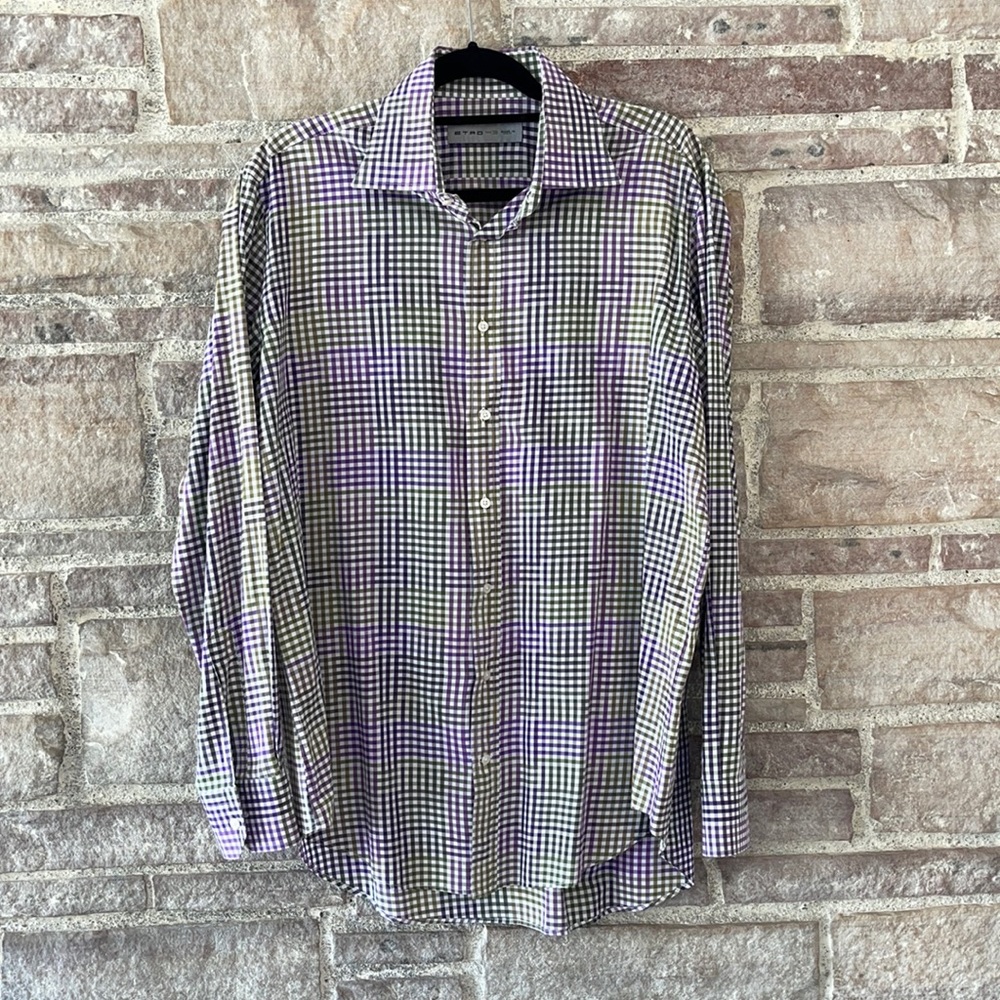 Elton men’s long sleeve button down shirt 43EU